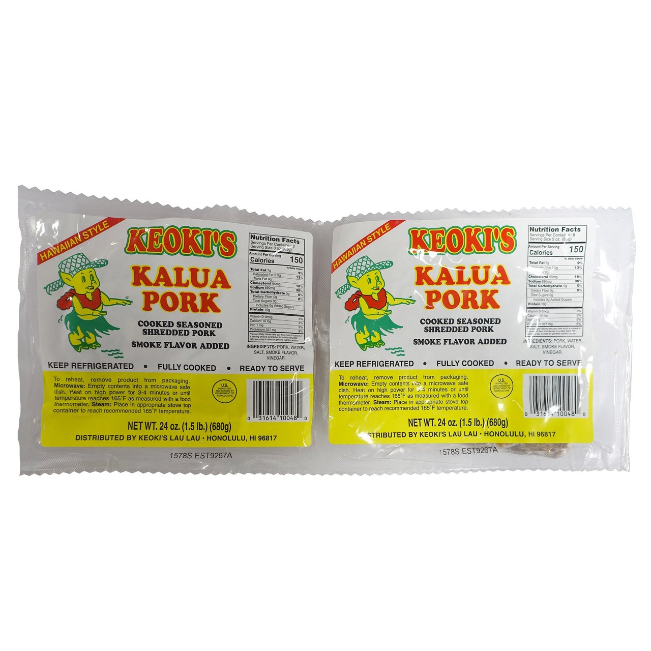 Keoki's Hawaiian Style Kalua Pork, 48 oz