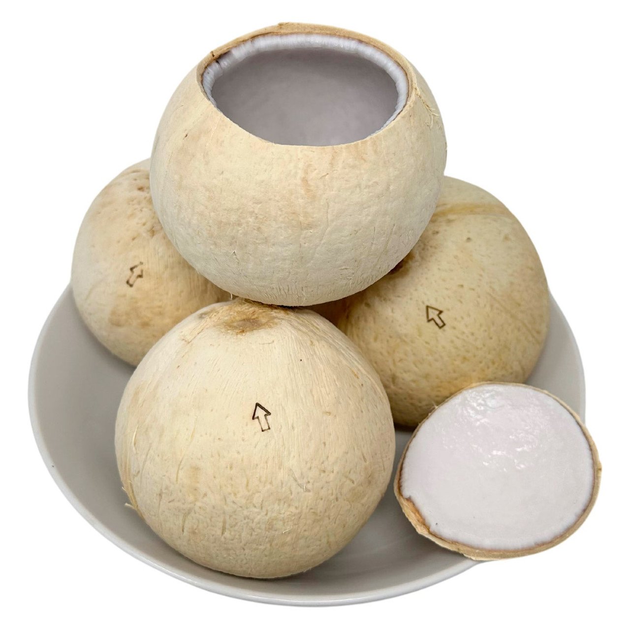 Drinking Coconuts Easy Open with Straw, 4 Count - Image 1