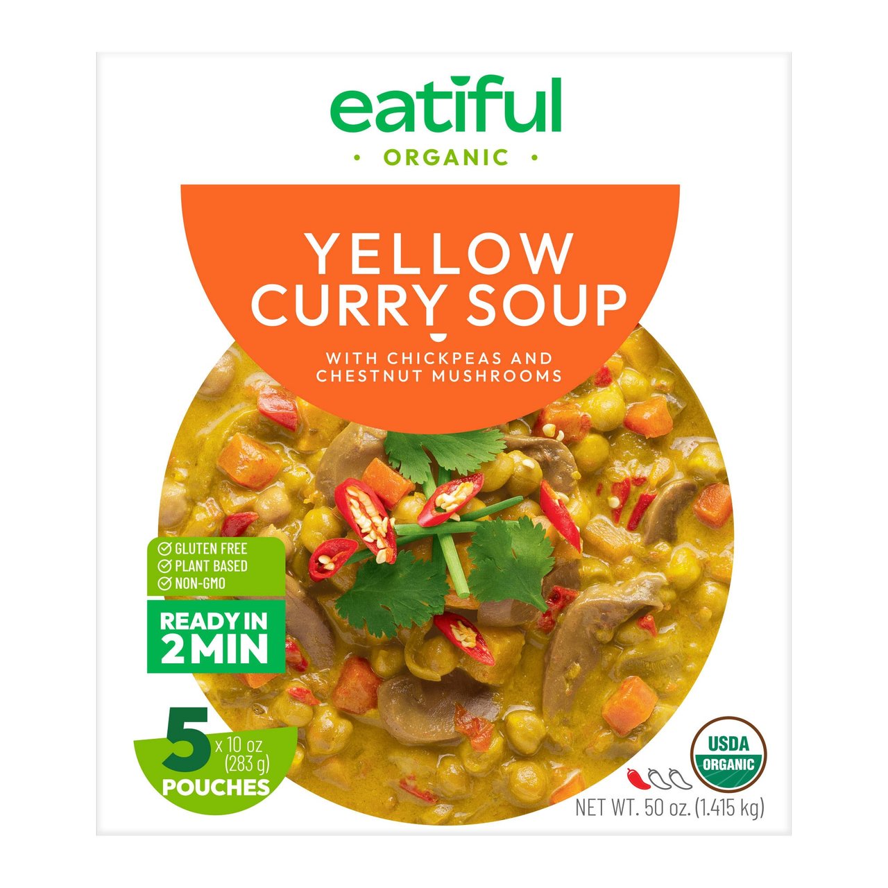 Eatiful Organic Yellow Curry Soup 5/14.1 oz - Image 1
