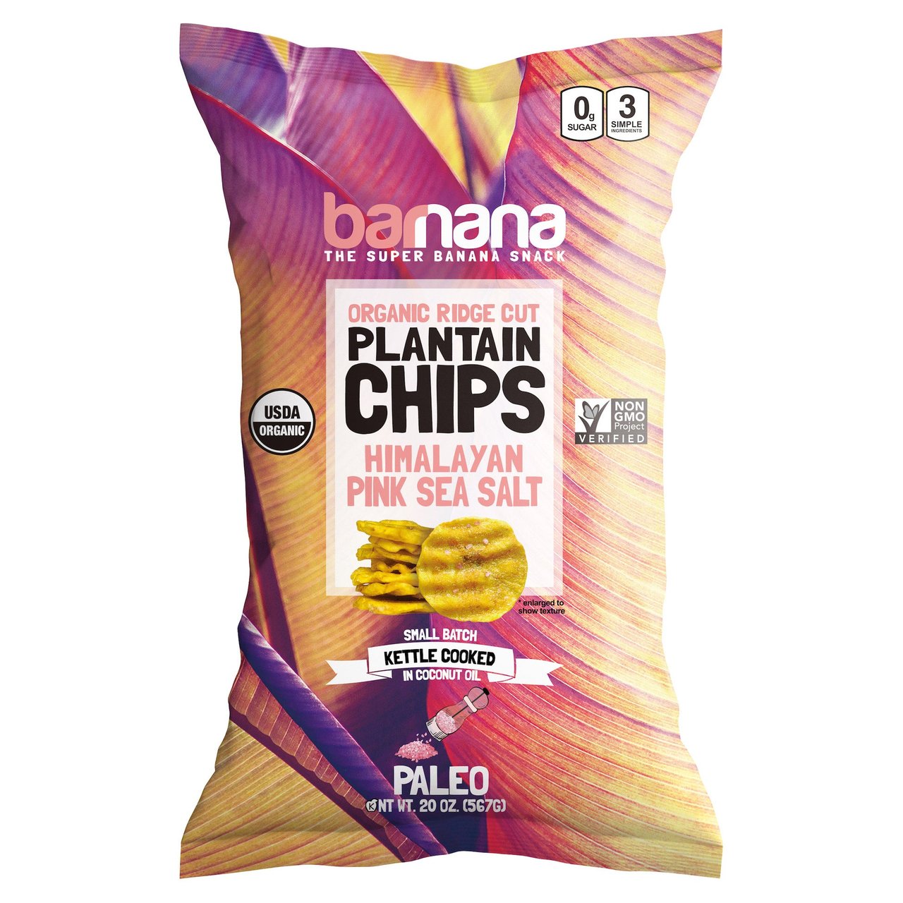Barnana Organic Himalayan Pink Salt Plantain Chips 20 oz - Image 1