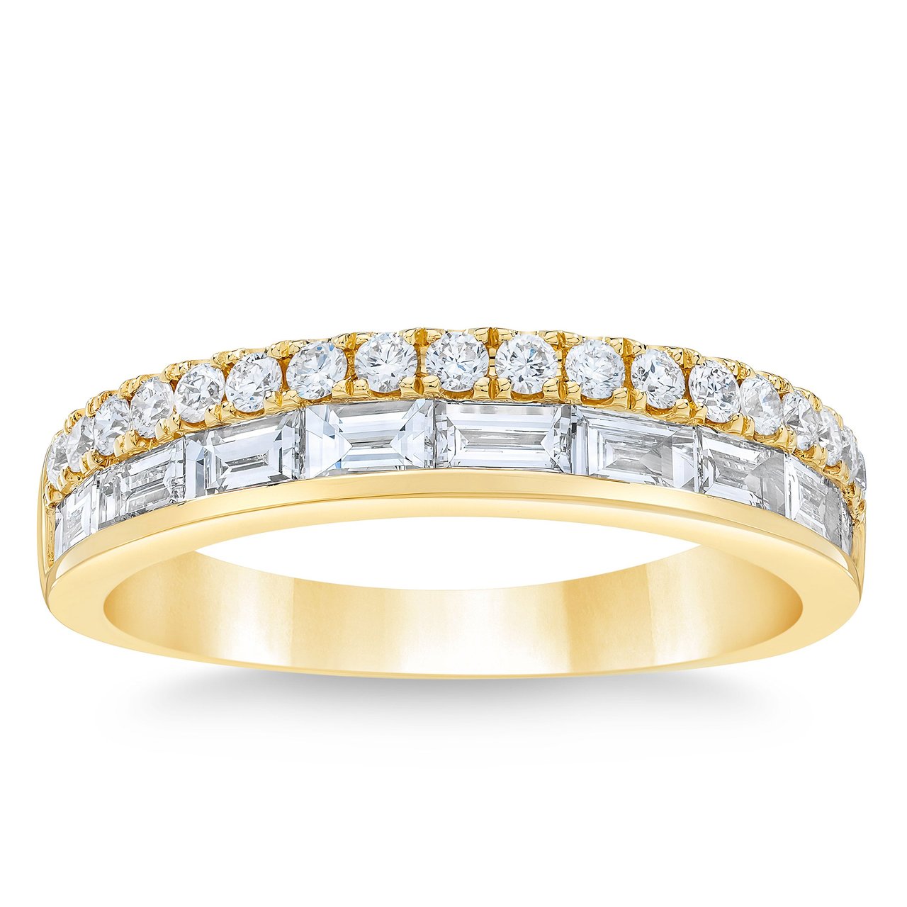 14kt Yellow Gold VS2 I 0.97 CTW Baguette Diamond Ring - Image 1