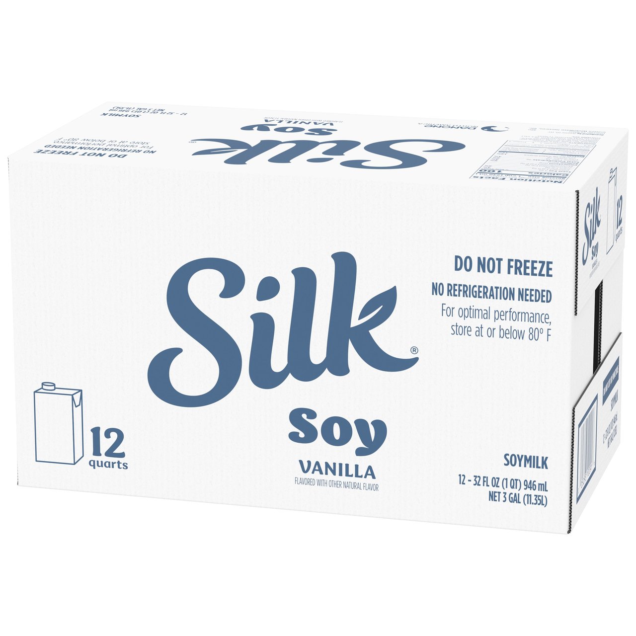 Silk Soymilk, Vanilla, 32 fl oz, 12 ct