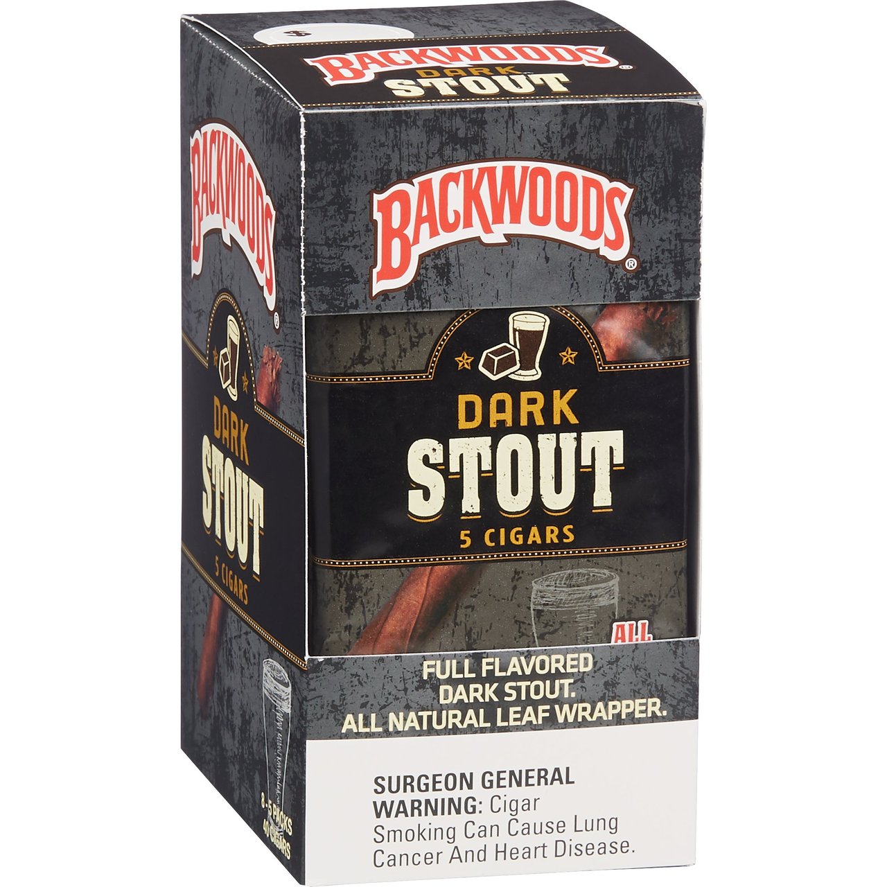 Backwoods Dark Stout Cigars, 8 Packs of 5 - Image 1