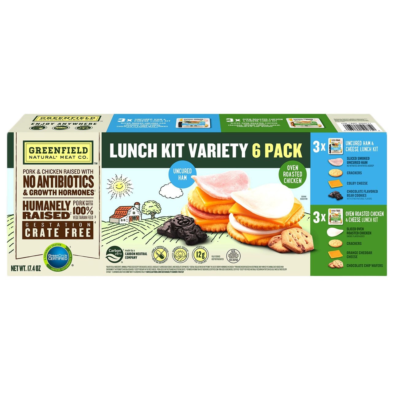 GREENFIELD LUNCH KIT HAM/CHICKEN 6/2.9 OZ - Image 1