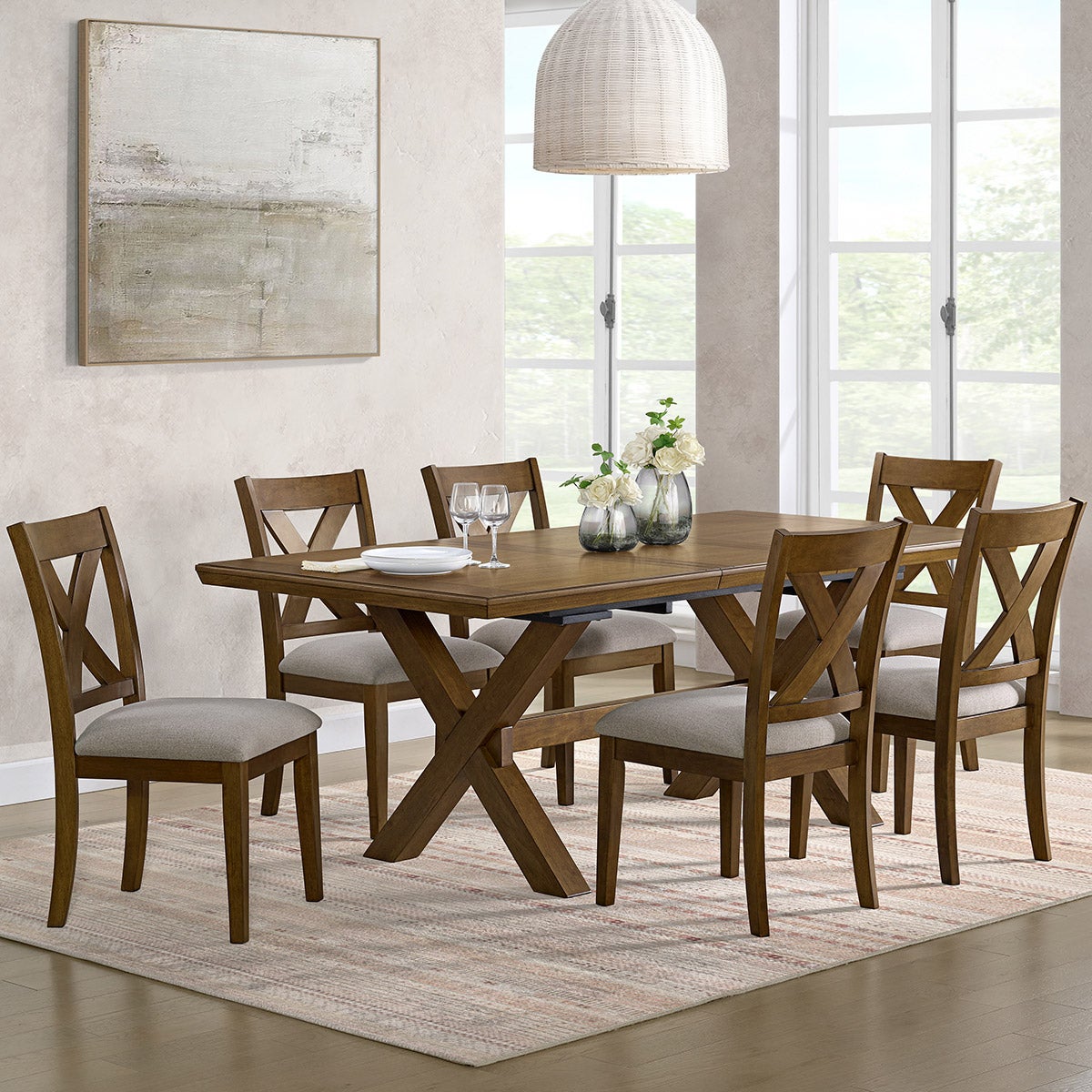 Bayside Furnishings Bryce 7-Piece Dining Set - Image 1