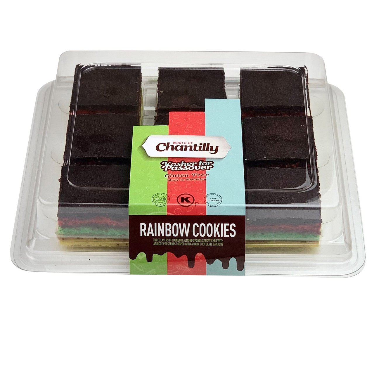 Kosher for Passover Rainbow Cookies 18 oz (1.12 lbs) - Image 1