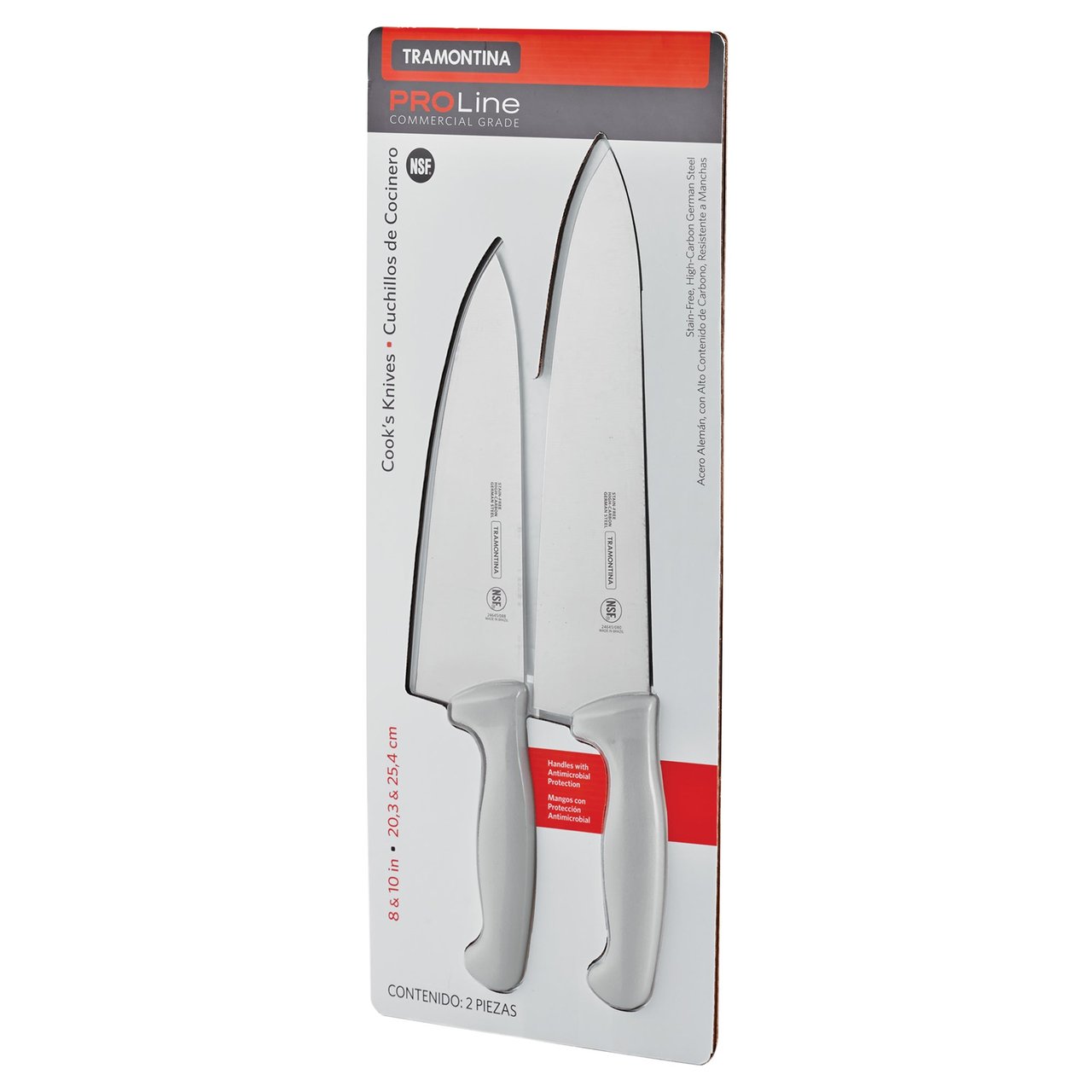 Tramontina ProLine 2-Pack Cook's Knives (8" & 10"), Commercial Grade - Image 1