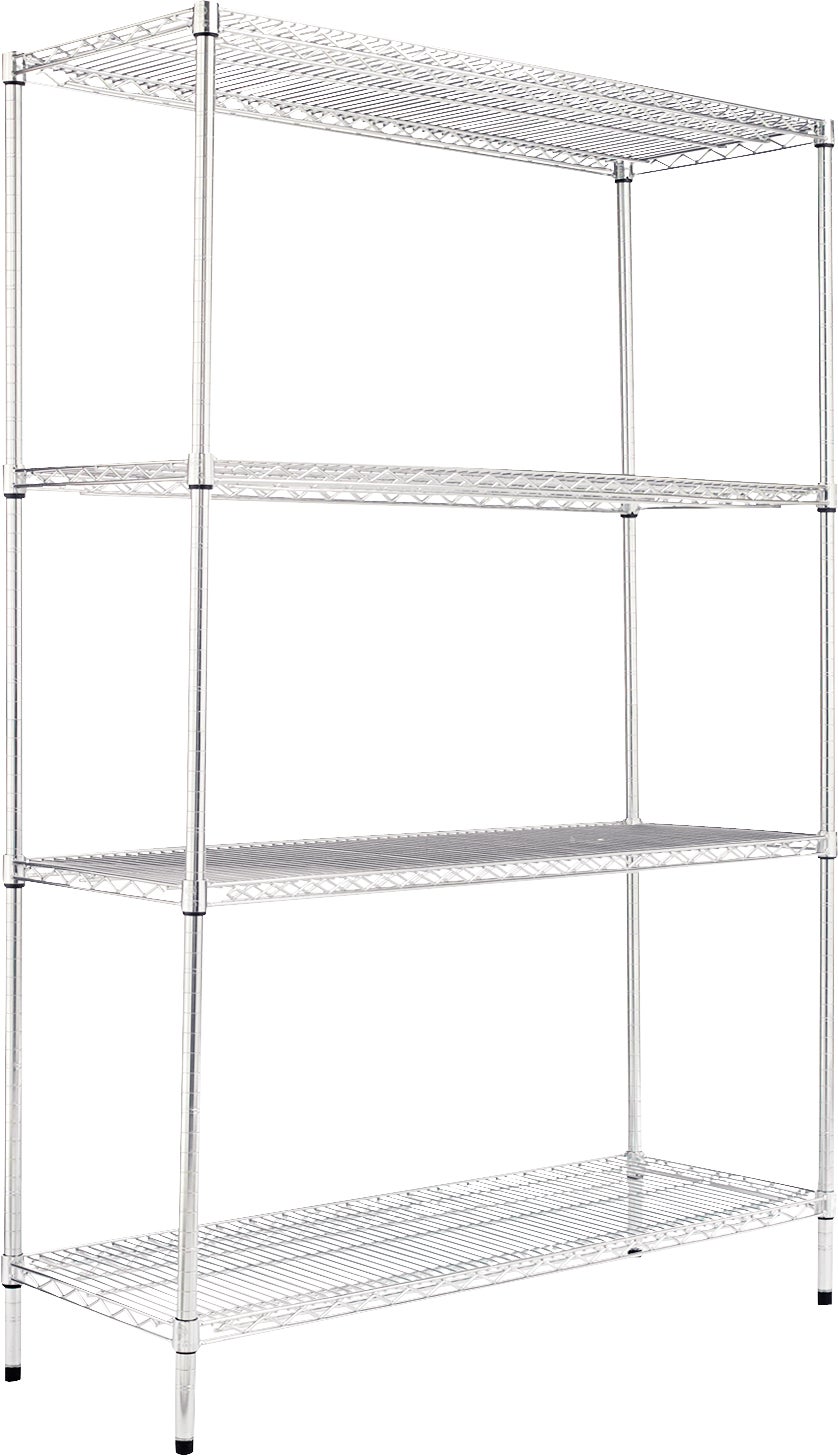 Alera 48" x 18" Wire Shelving with Silver Posts (ALESW504818SR) - Image 1