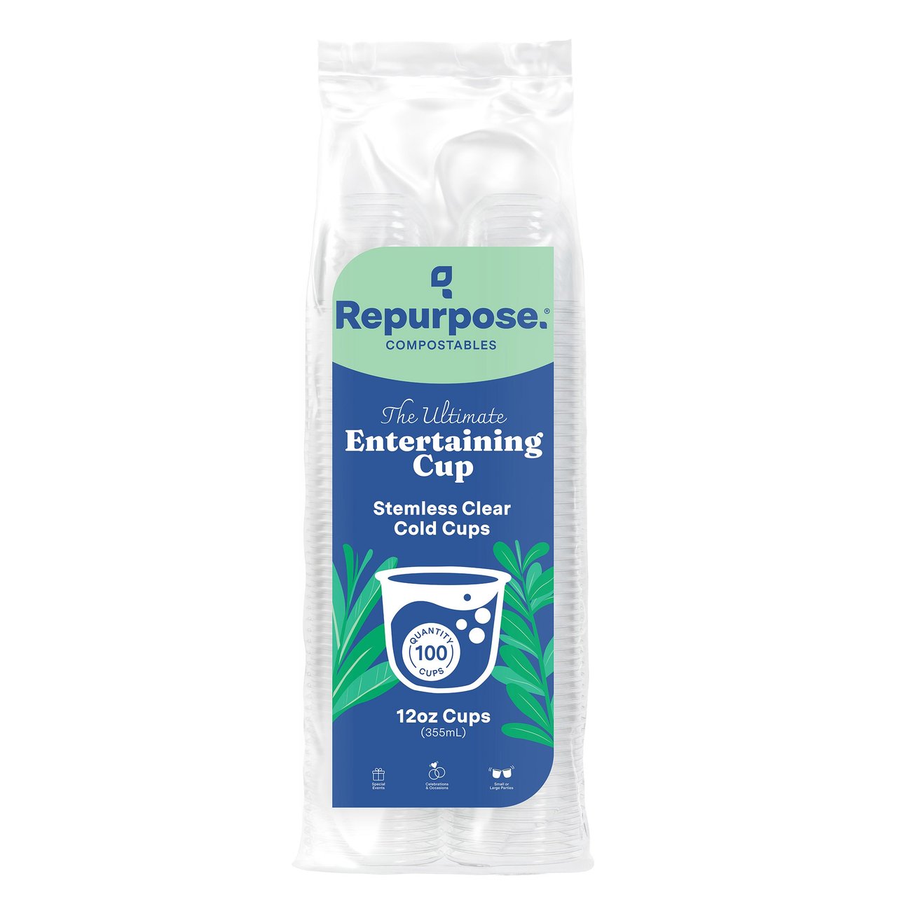 Repurpose Stemless Cold Cups 100ct / 12oz - Image 1