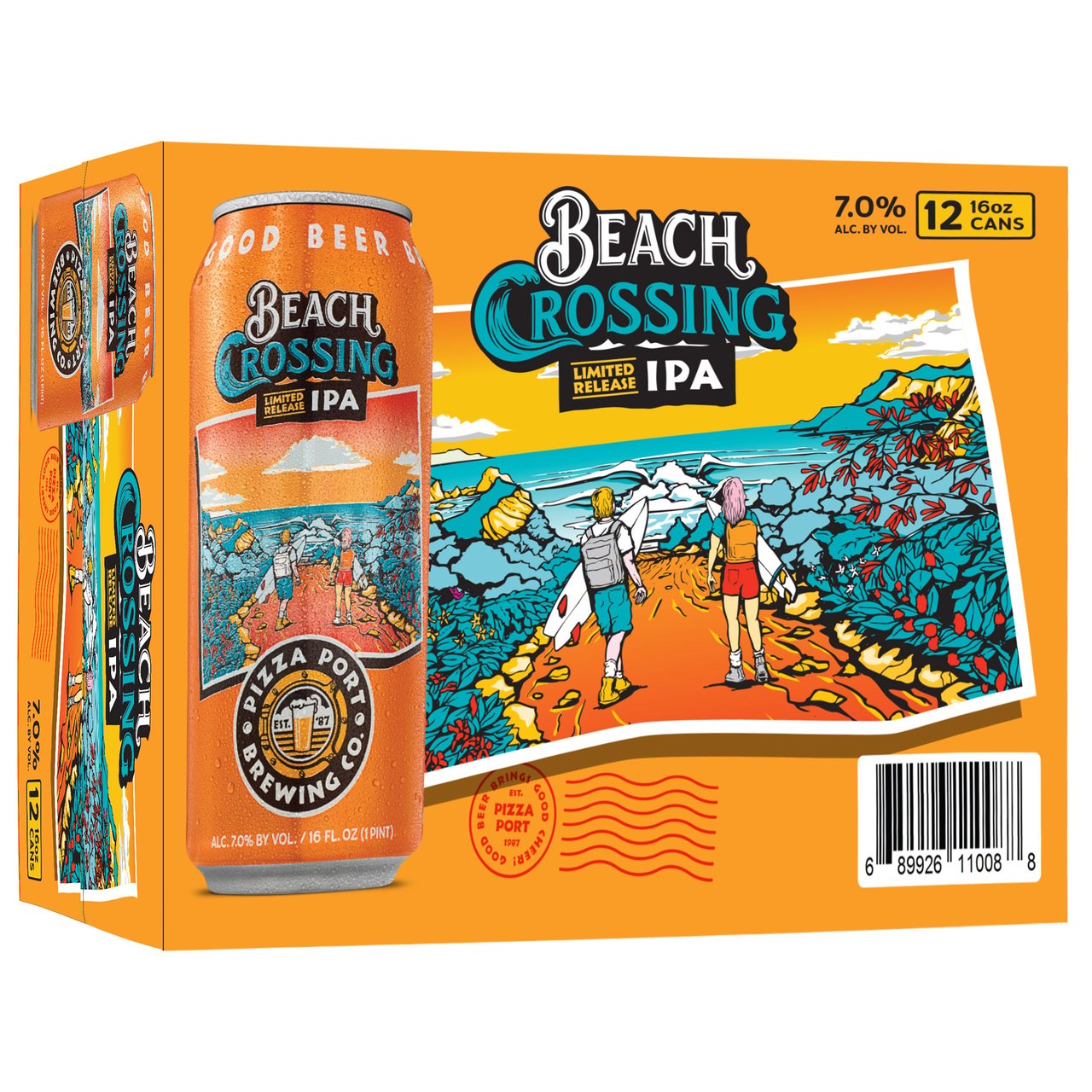 Beach Crossing IPA - Pizza Port Brewing San Diego 12/16oz