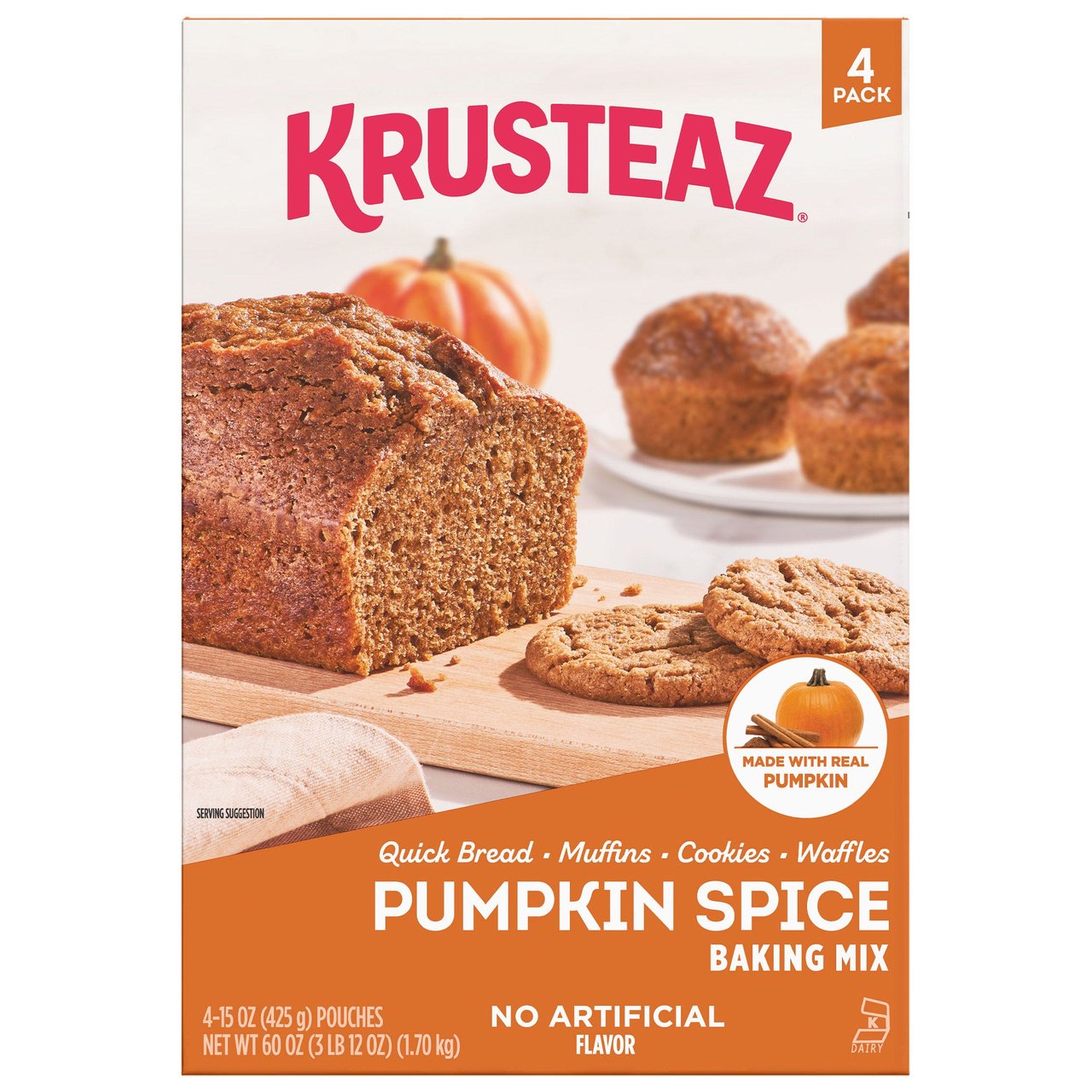 KRUSTEAZ PUMPKIN SPICE BAKING MIX 3.75 LBS - Image 1