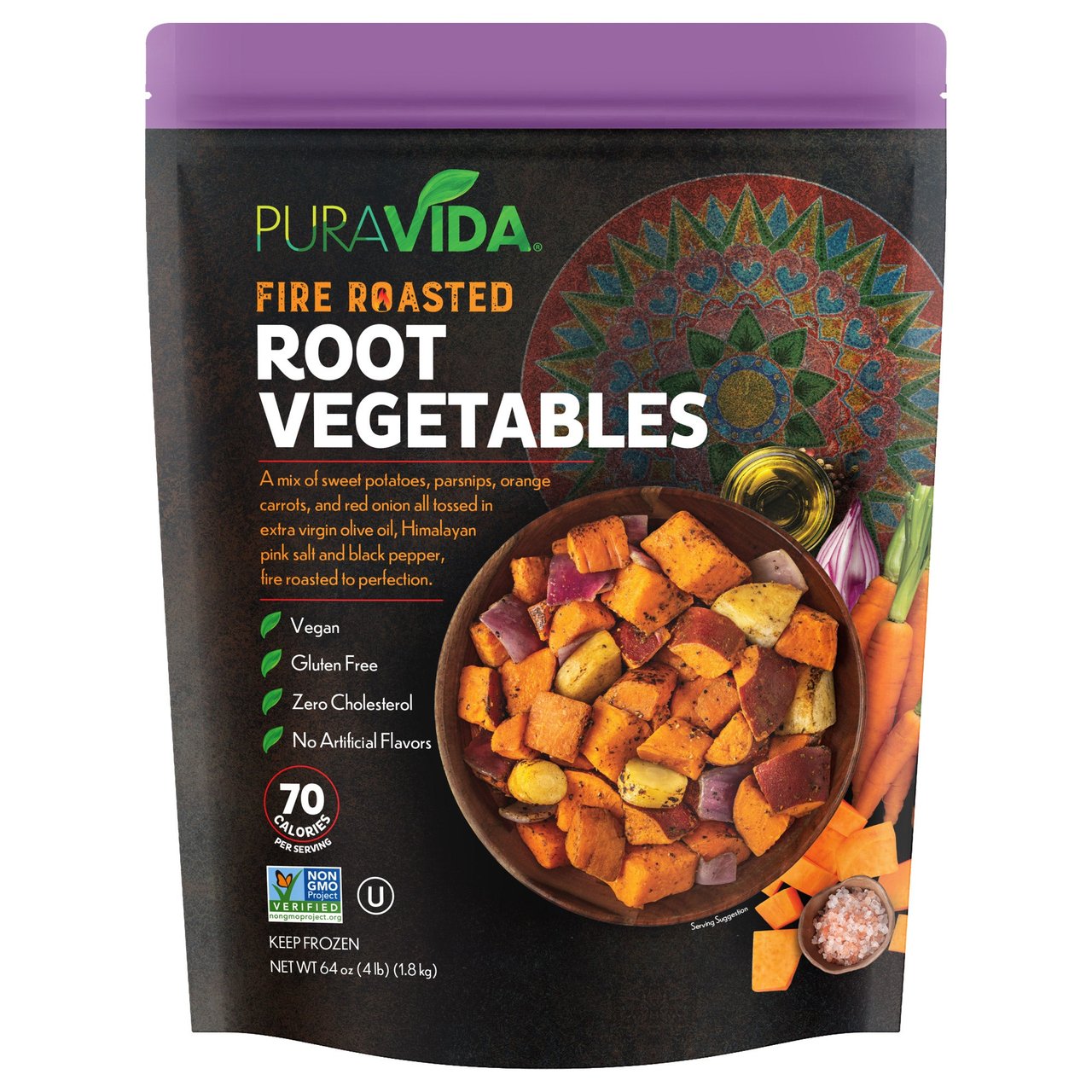 Pura Vida Fire Roasted Root Vegetables 4 lbs - Image 1