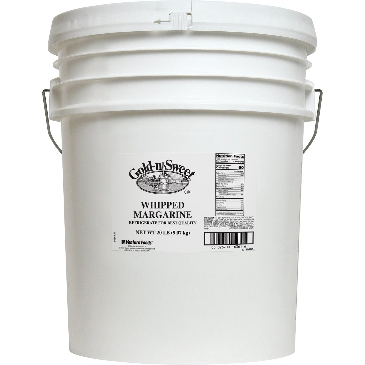 Gold-N-Sweet Whipped Margarine, 20 lbs
