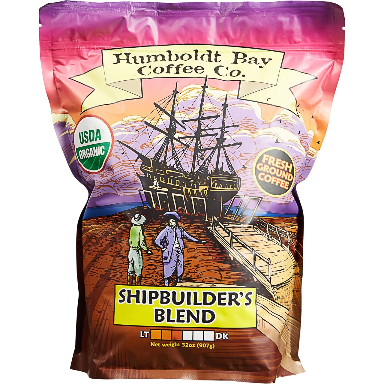 Humboldt Bay Coffee Organic Shipbuilder's Blend Medium Roast Coffee, 2 Pounds - Image 1
