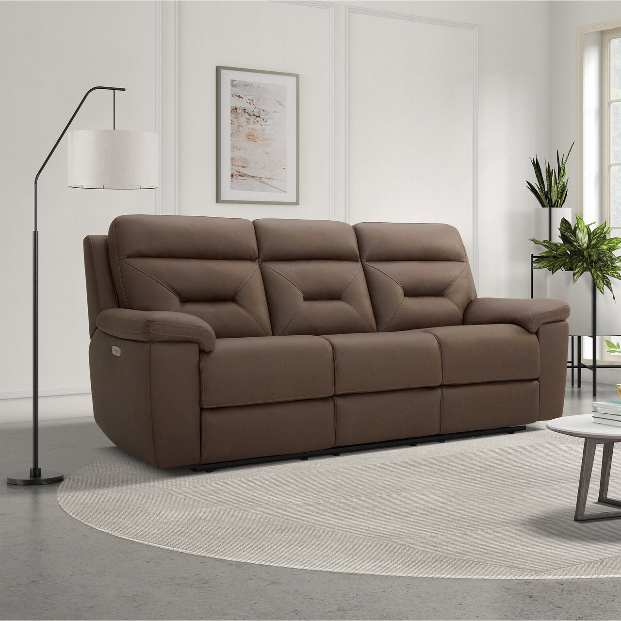 Lawton Power Reclining Sofa Brown - Image 1