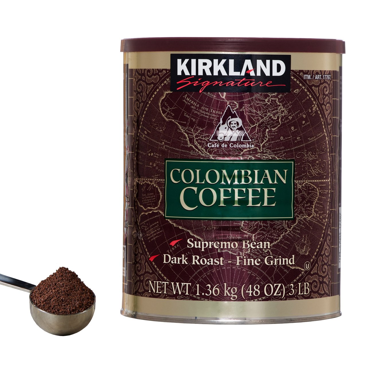 Kirkland Signature 100% Colombian Coffee, Dark Roast, 48 oz - Image 1