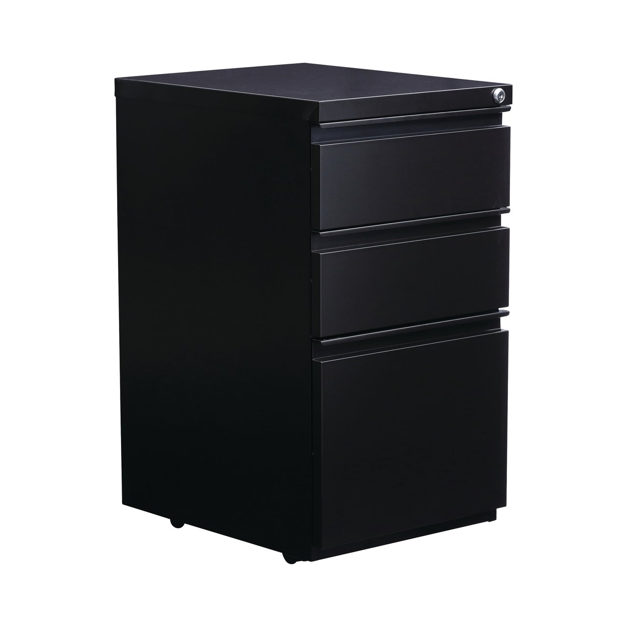 Alera 3-Drawer Mobile File Pedestal, Black (ALEPBBBFBL) - Image 1