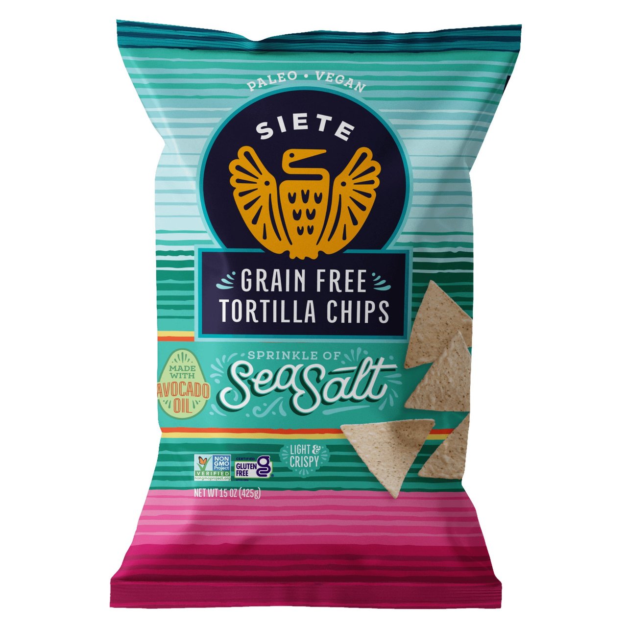 Siete Sea Salt Tortilla Chips 15 oz - Image 1