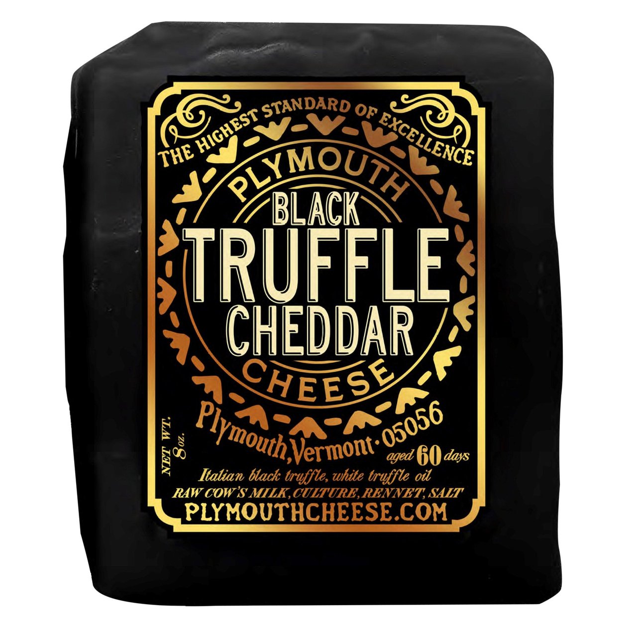 Plymouth Black Truffle Cheddar 8 Ounces - Image 1