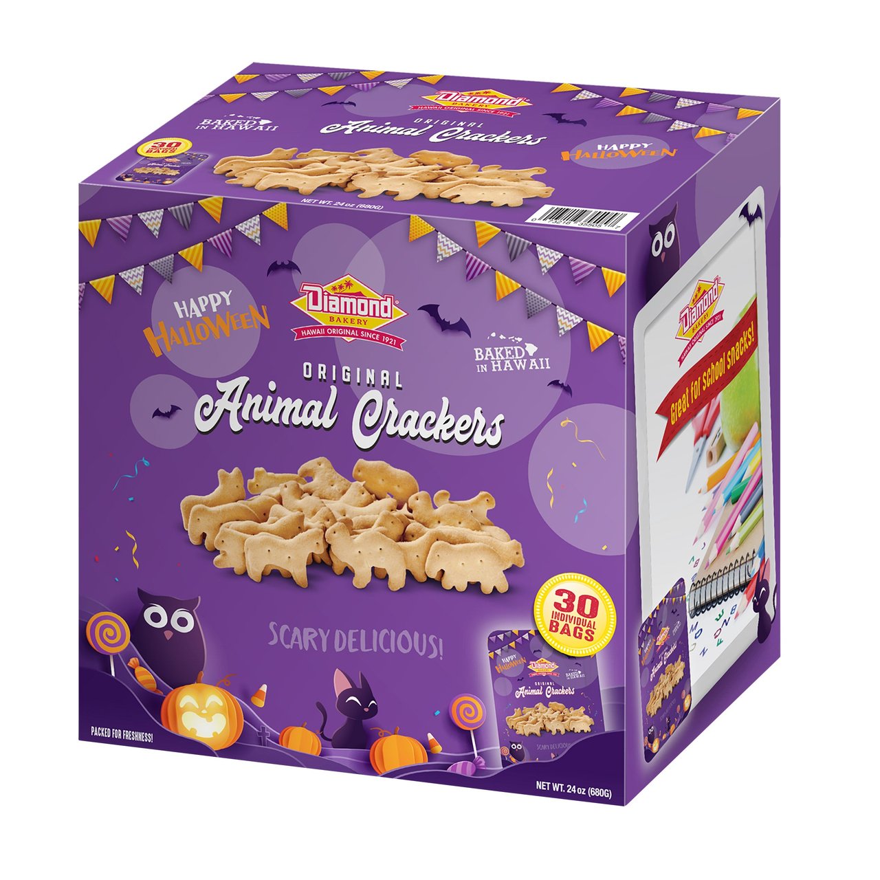 Diamond Bakery Halloween Animal Crackers, 0.8 oz, 30 ct - Image 1