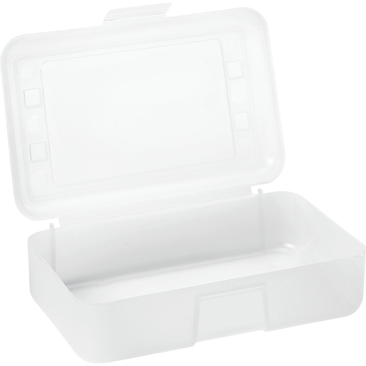 Advantus Gem Pencil Box with Lid, Clear, 8 1/2" x 5 1/4" x 2 1/2", 2 Count - Image 1