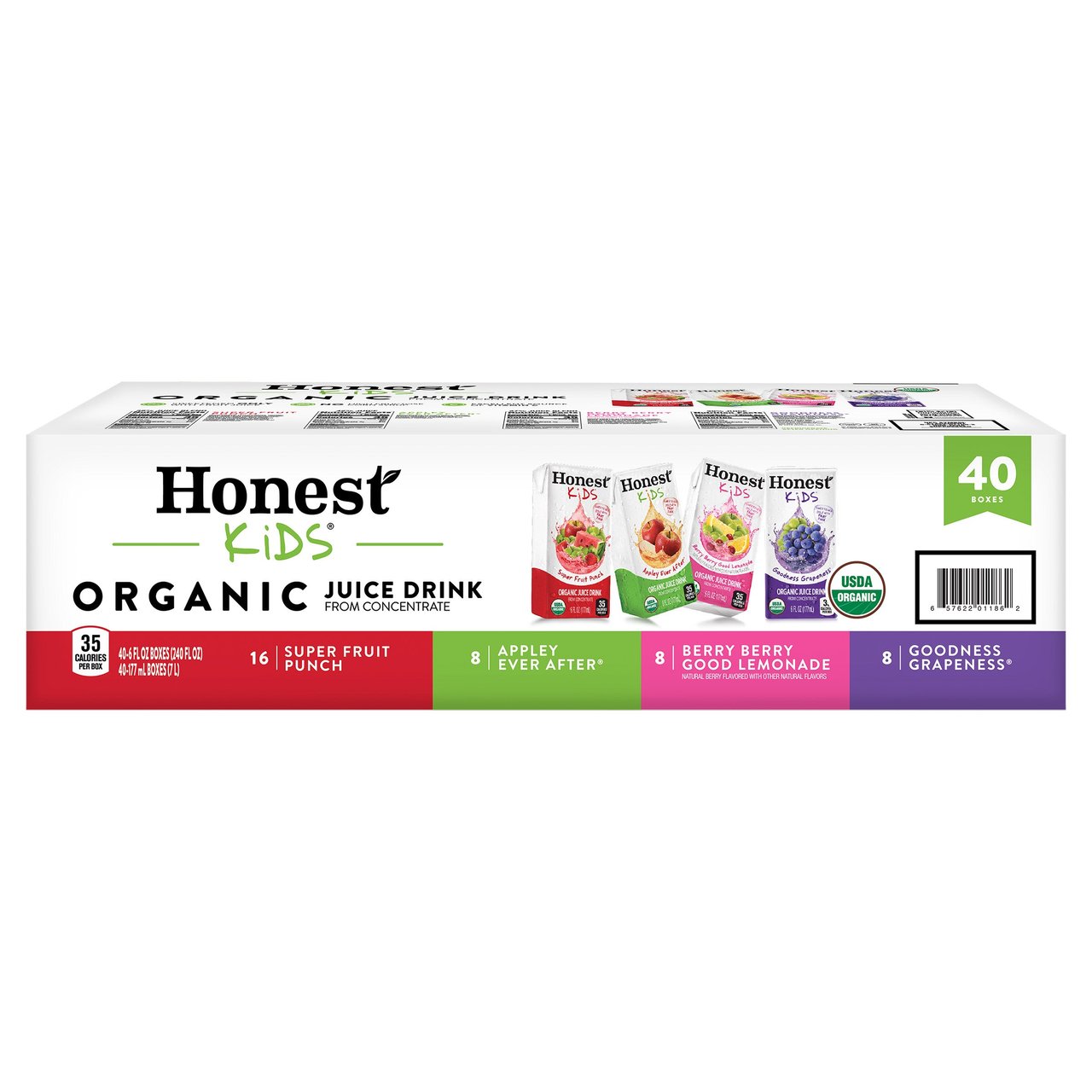 Honest Kids Organic Juice Variety Pack 40/6 OZ - Image 1