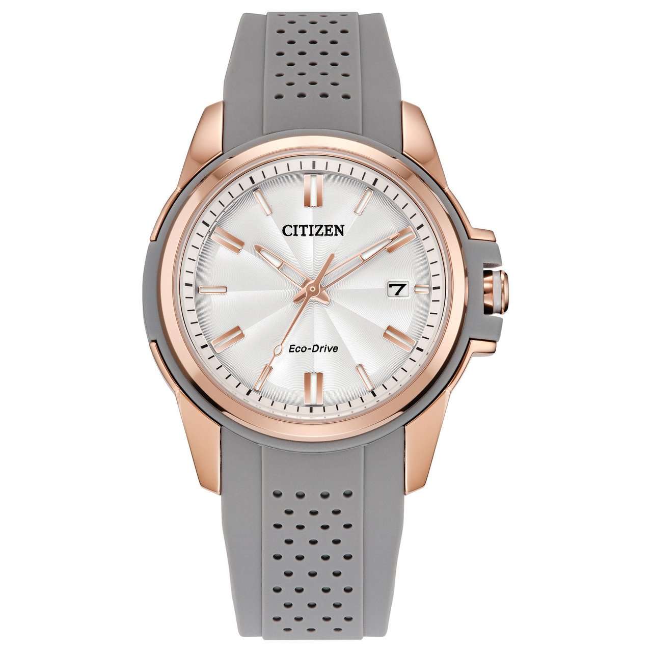 Citizen Eco-Drive Weekender Pink Gold Tone Stainless Steel Women's Watch, 38mm - Image 1