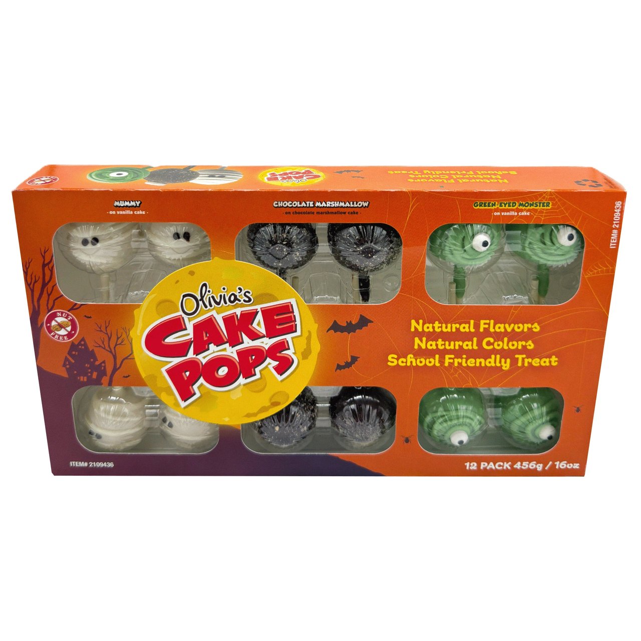 OLIVIA'S CAKE POPS HALLOWEEN PACK 12 COUNT 16 OUNCES - Image 1