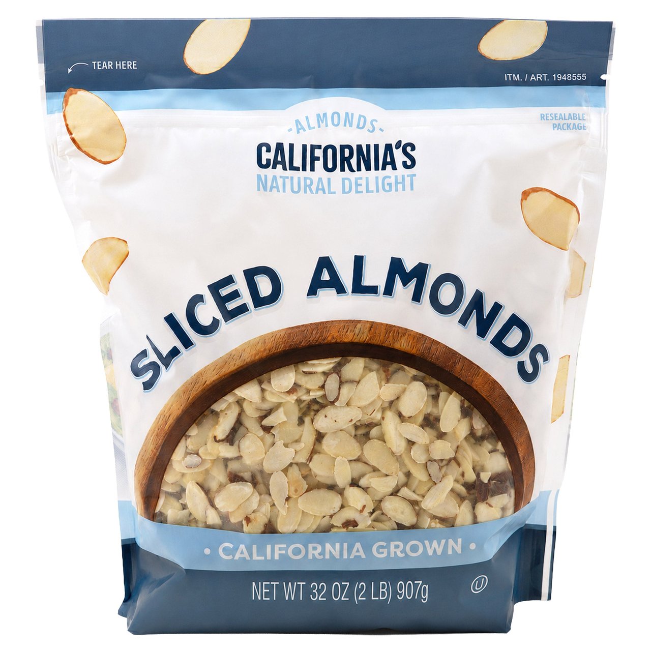 California Sliced Almonds, 2 lbs - Image 1