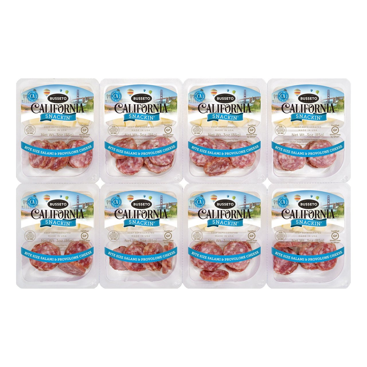 Busseto Foods Salami & Provolone 8/3 Ounce Packages - Image 1