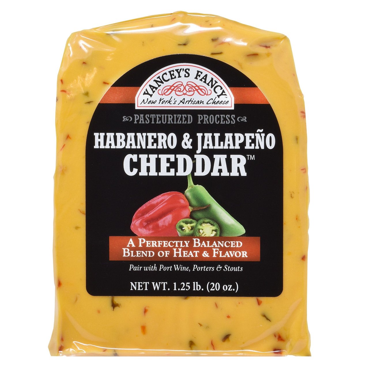 Yancey's Fancy Habanero & Jalapeño Cheddar 1.25 Pounds - Image 1