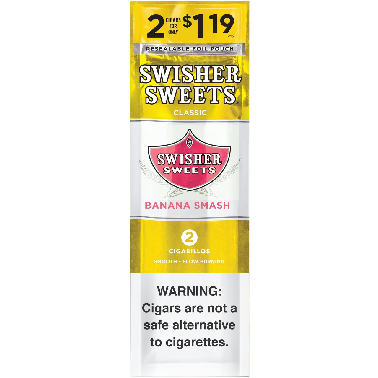Swisher Sweets Banana Smash Cigarillos, 30 Packs of 2 ($1.19 Pre-Priced)