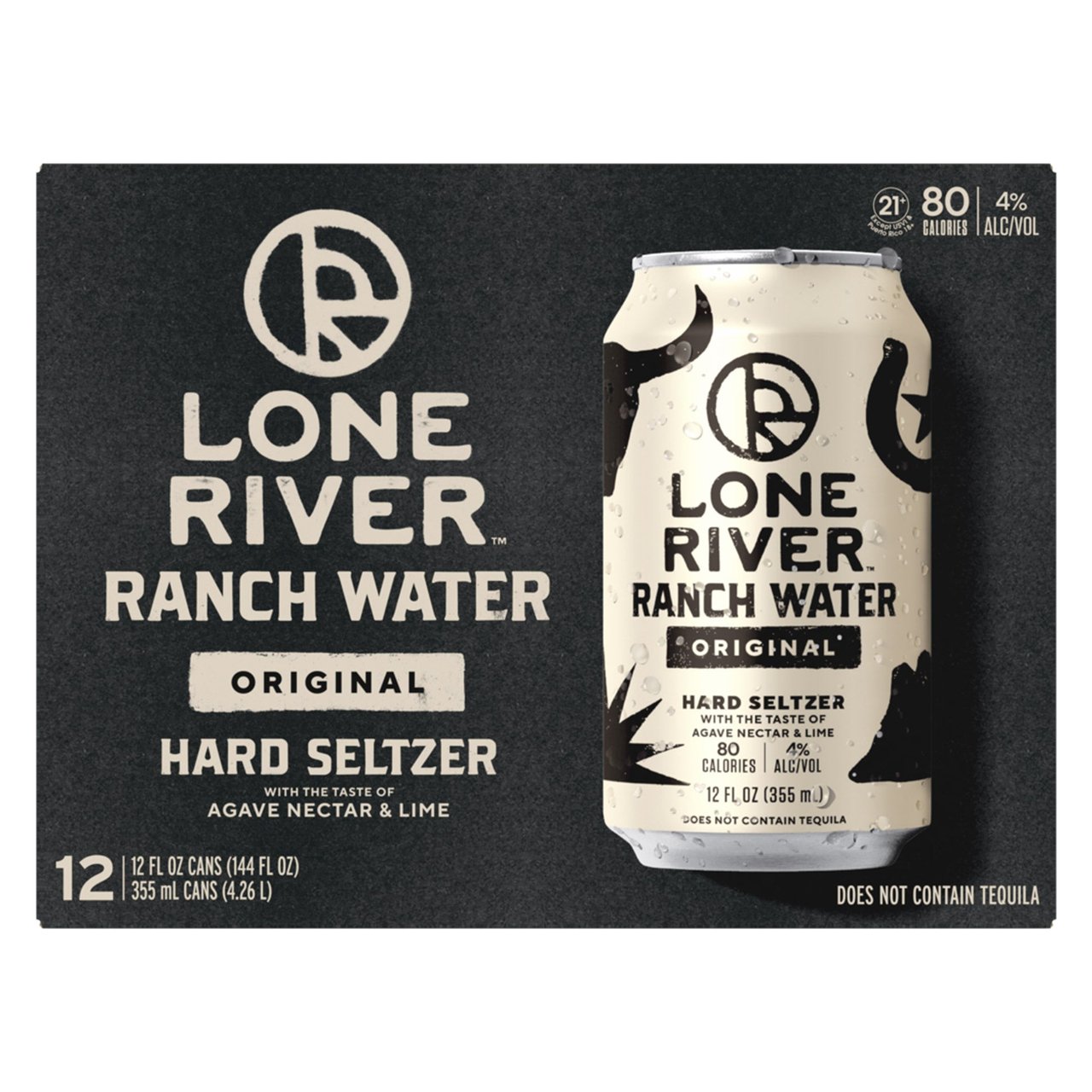 Lone River Ranch Water Hard Seltzer, 2/12 Pack, 12 oz Cans - Image 1
