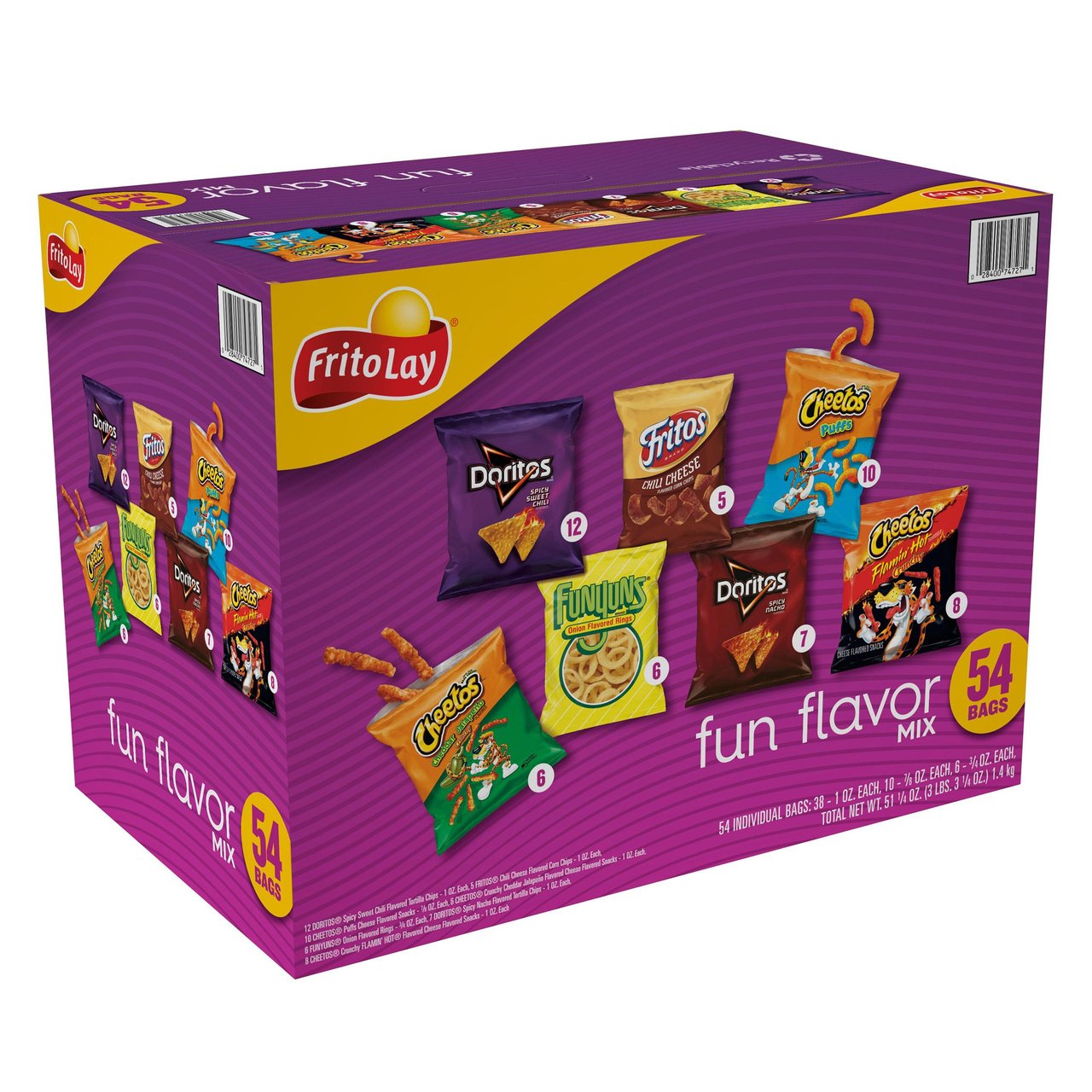 Frito-Lay Fun Flavor Mix Variety Pack, 54 CT - Image 1