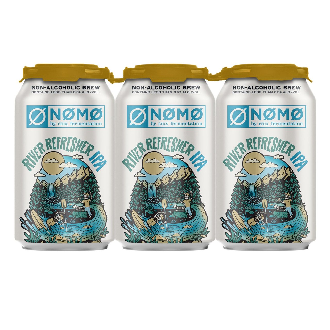 Crux Fermentation No Mo' Non-Alcoholic IPA, Bend OR, 6-Pack/12 oz Cans - Image 1