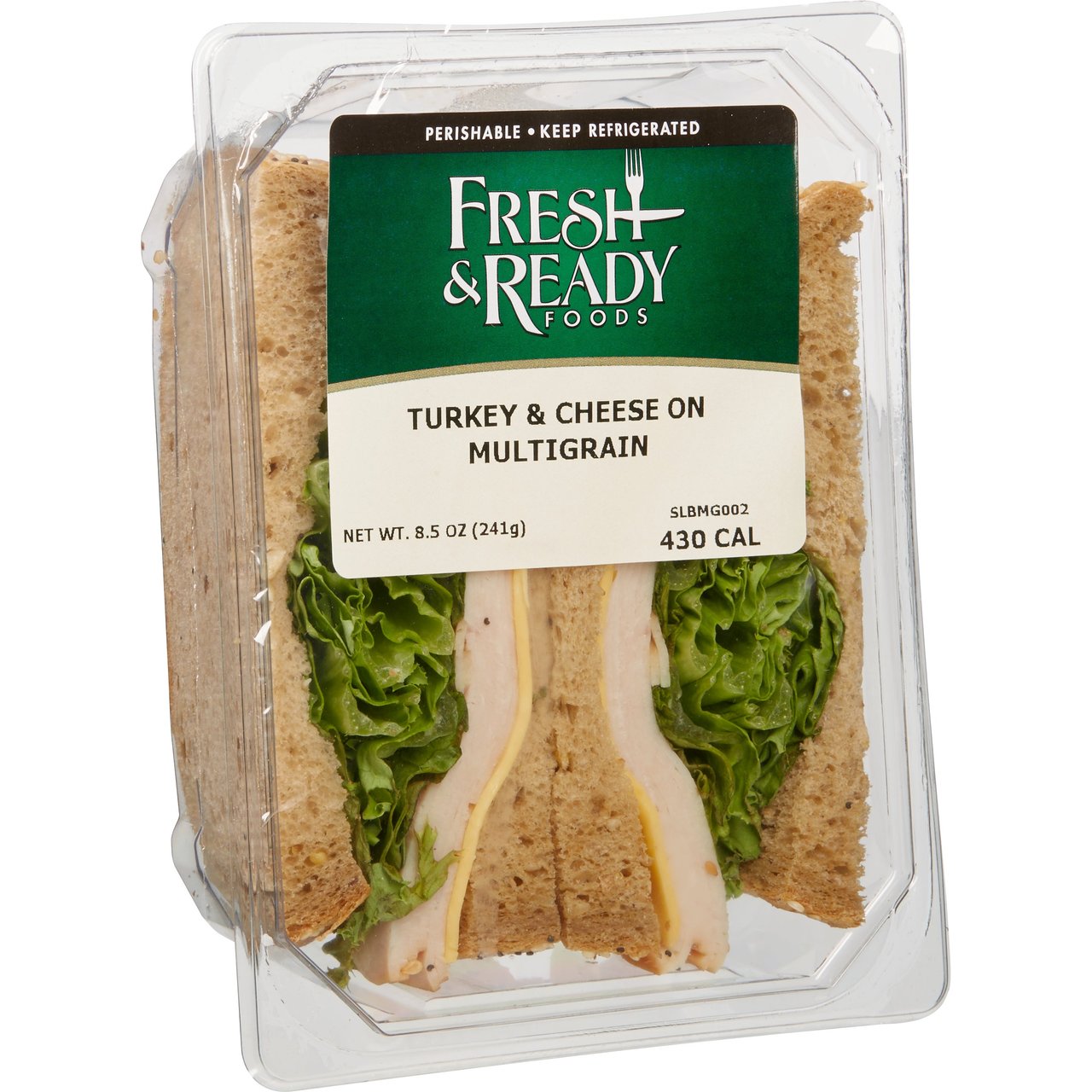 Fresh & Ready Turkey & Cheese Sandwich on Multigrain, 4-Pack (8.5 oz each) - Image 1