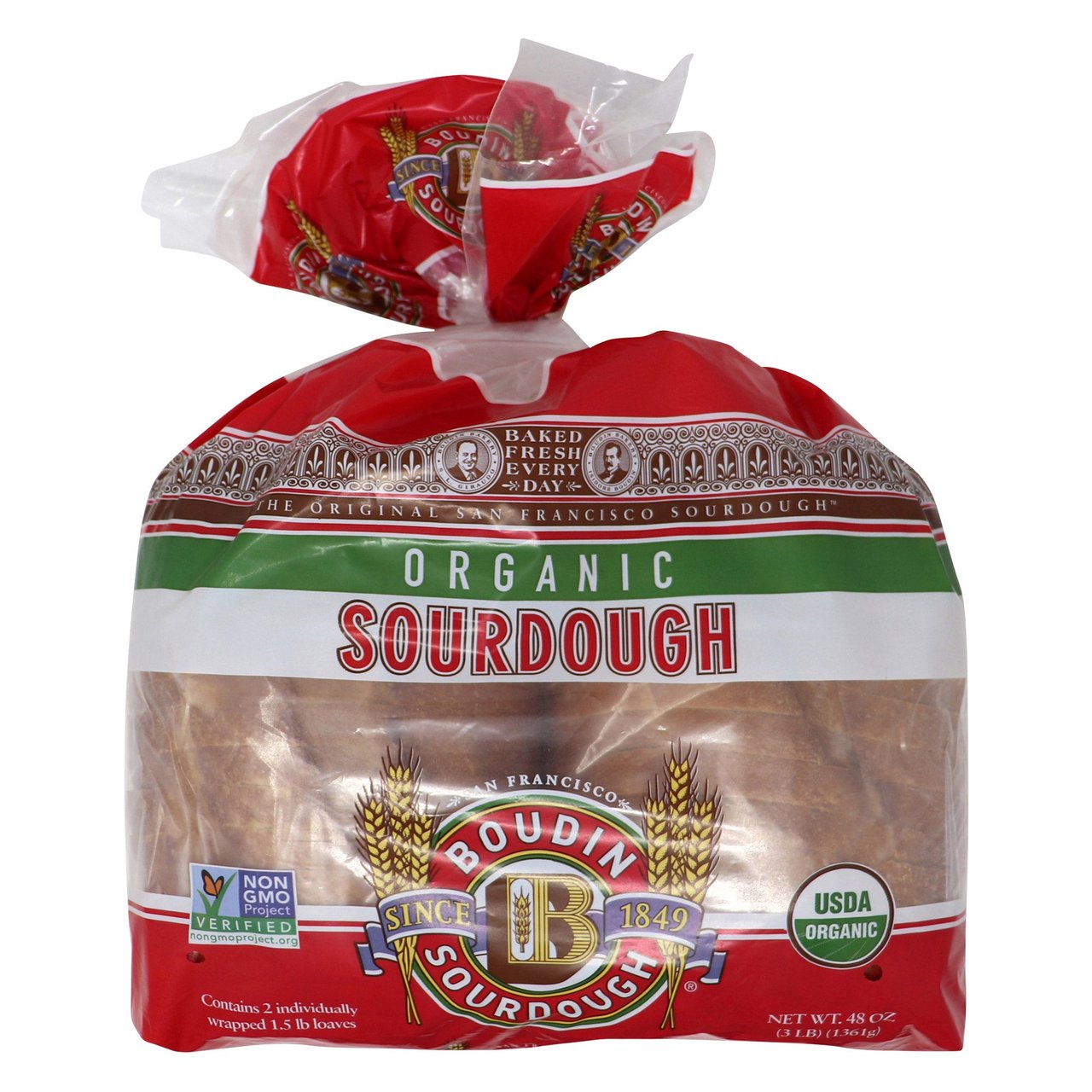 Boudin Organic Sourdough, 2 x 24 oz