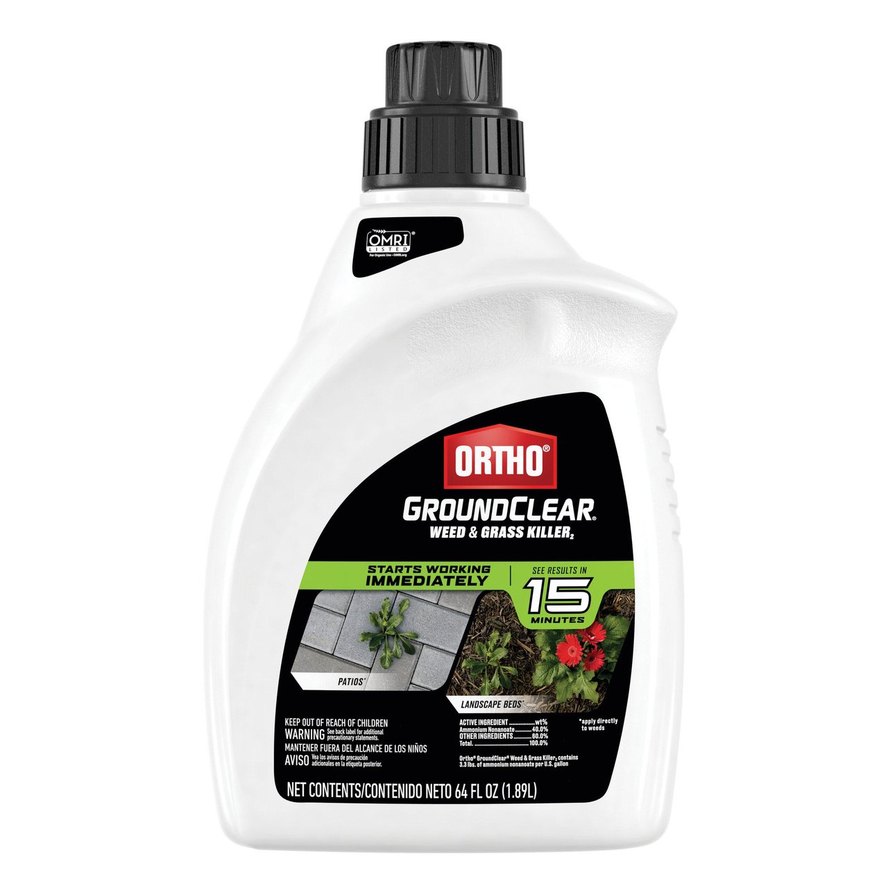 Ortho GroundClear Weed & Grass Killer Super Concentrate 64 oz - Image 1