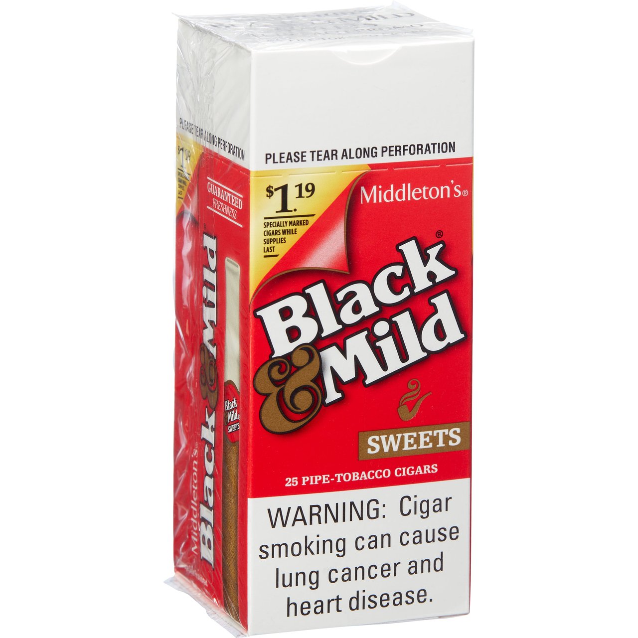 Black & Mild Sweets Pipe Tip Single 25 Count Upright PP $1.19 - Image 1