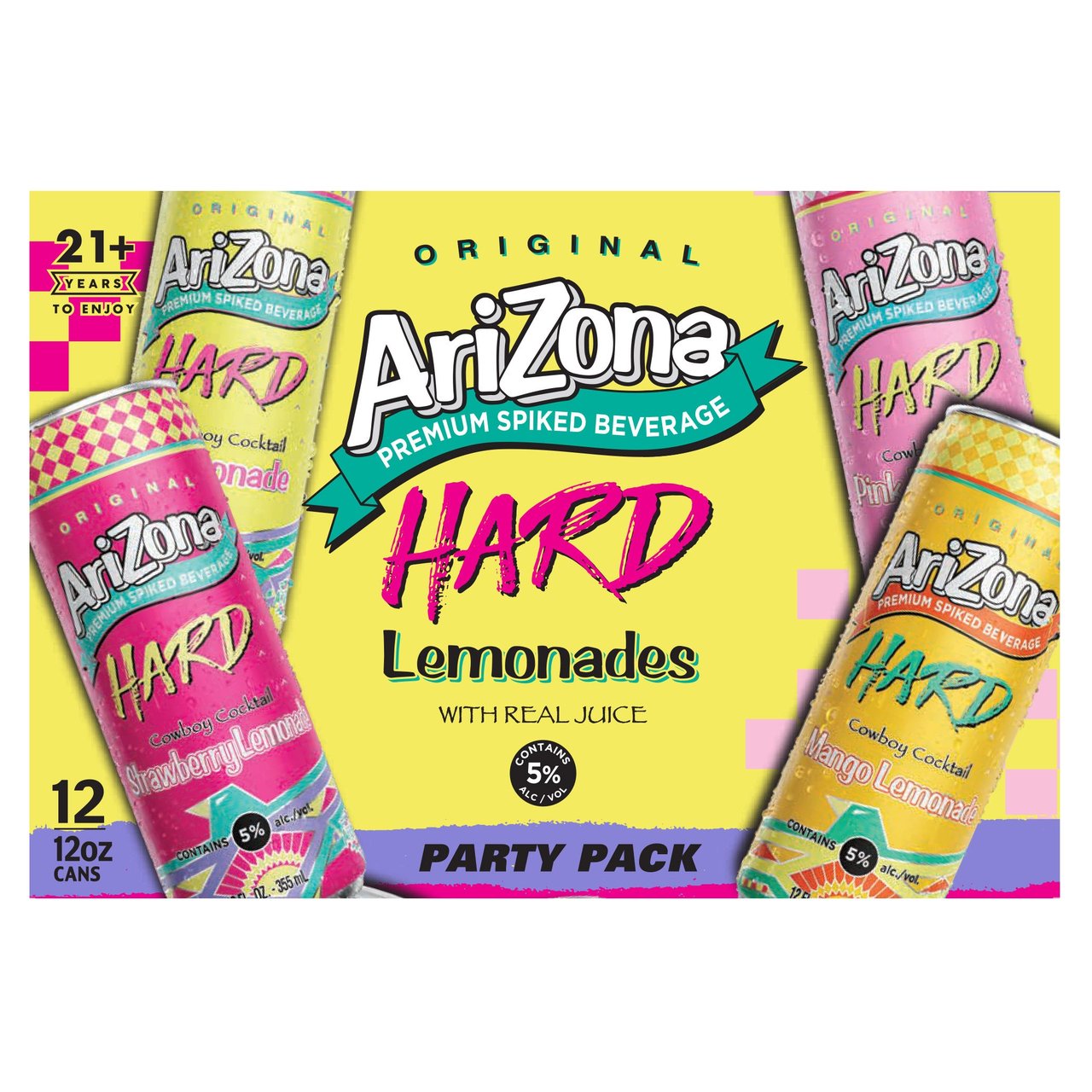 AriZona Hard Lemonade Variety Pack, 12/12 oz Cans