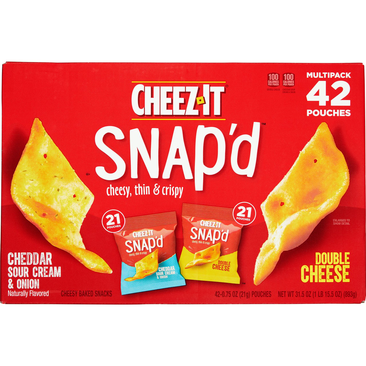 Cheez-It Snap'd Variety Pack 42 Count, 0.75 oz - Image 1