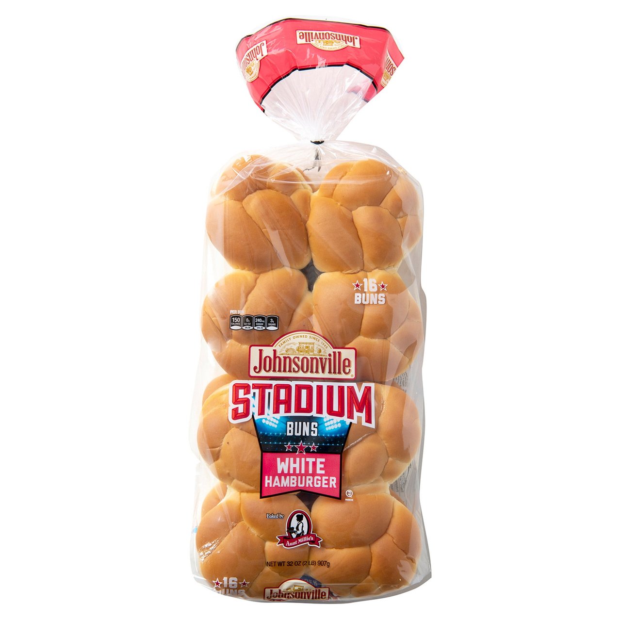 Aunt Millie's Stadium White Hamburger Buns, 16 Count Package - Image 1