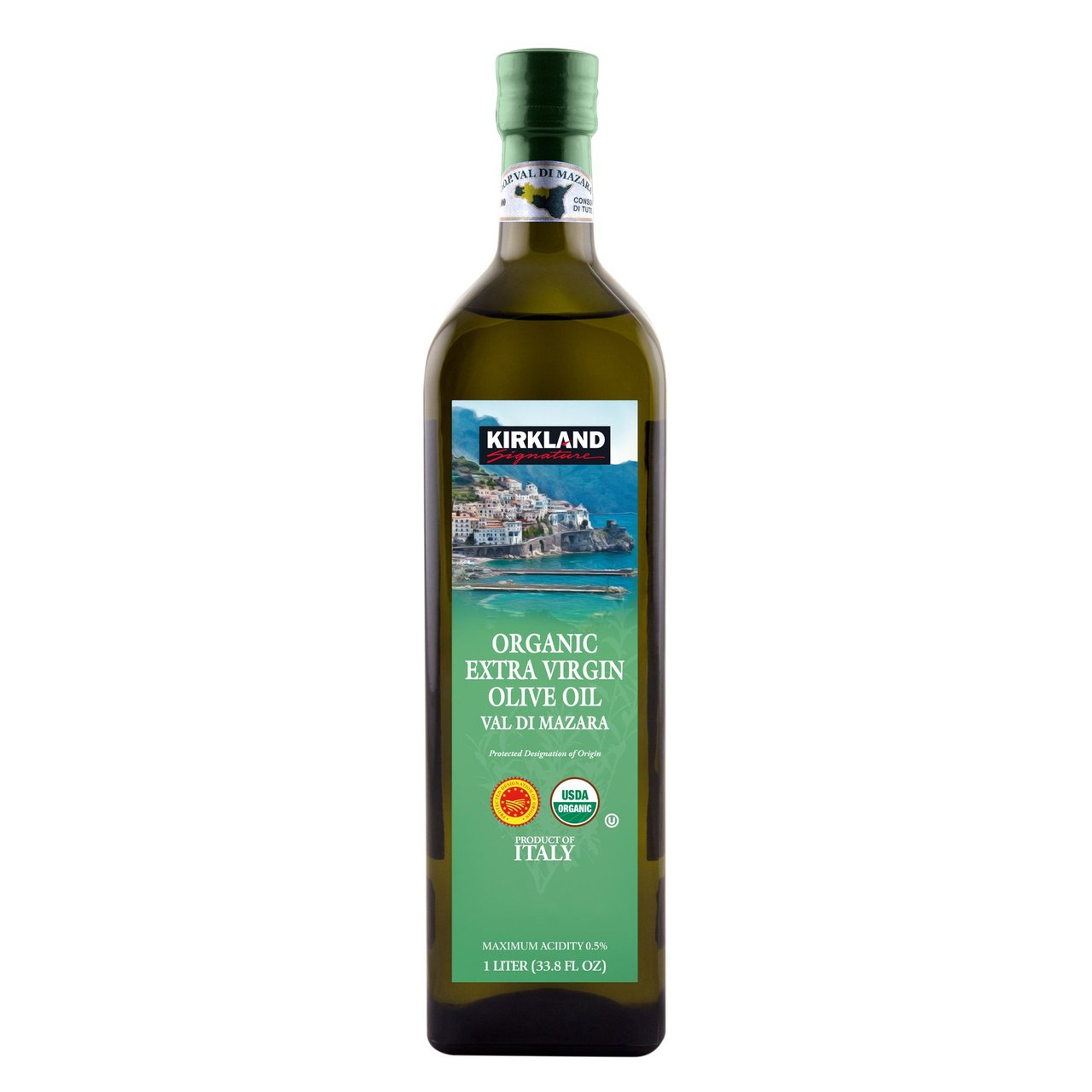 Kirkland Signature Val di Mazara Organic Extra Virgin Olive Oil 1 Liter - Image 1