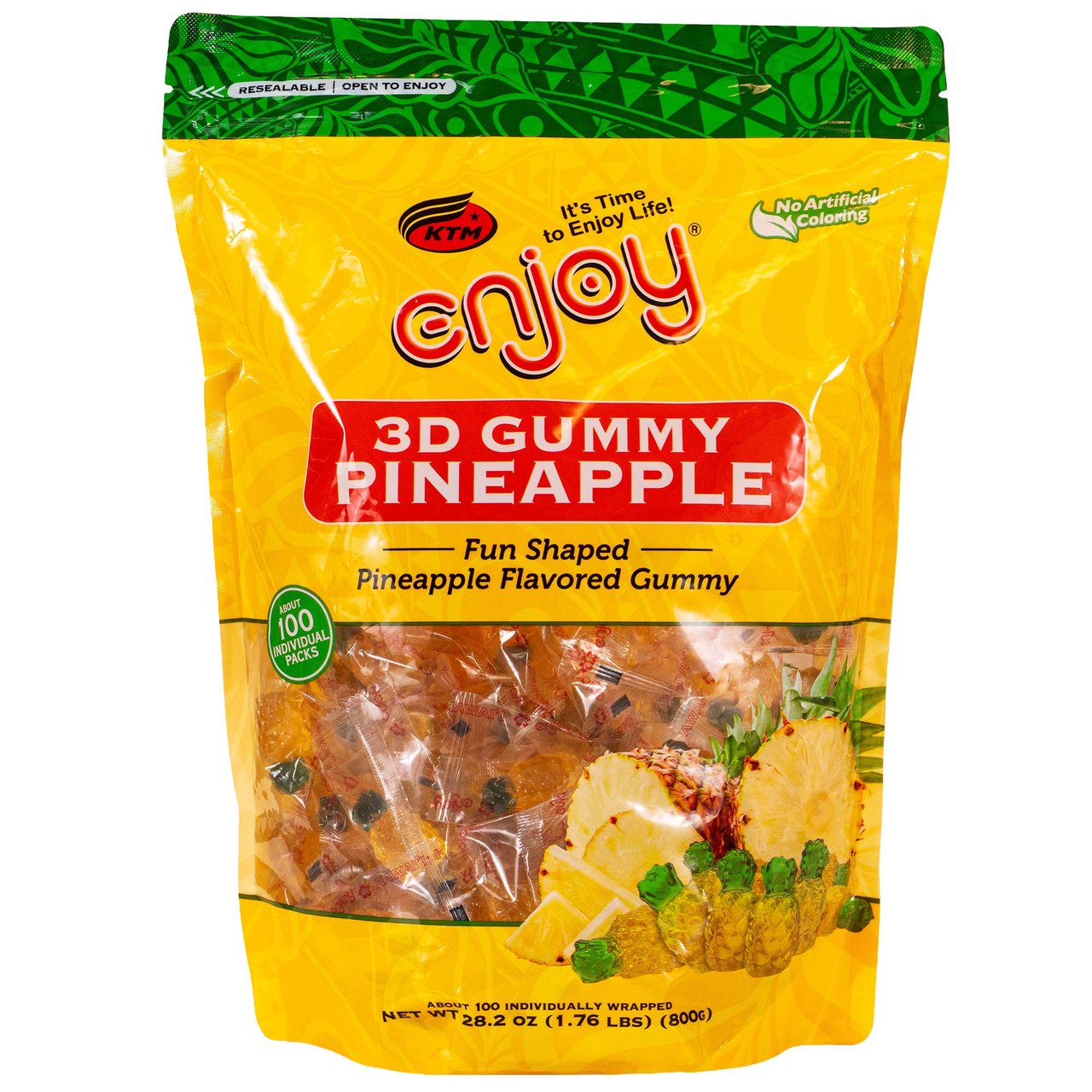 Enjoy 3D Pineapple Gummy 100 CT / 28.2 oz - Image 1
