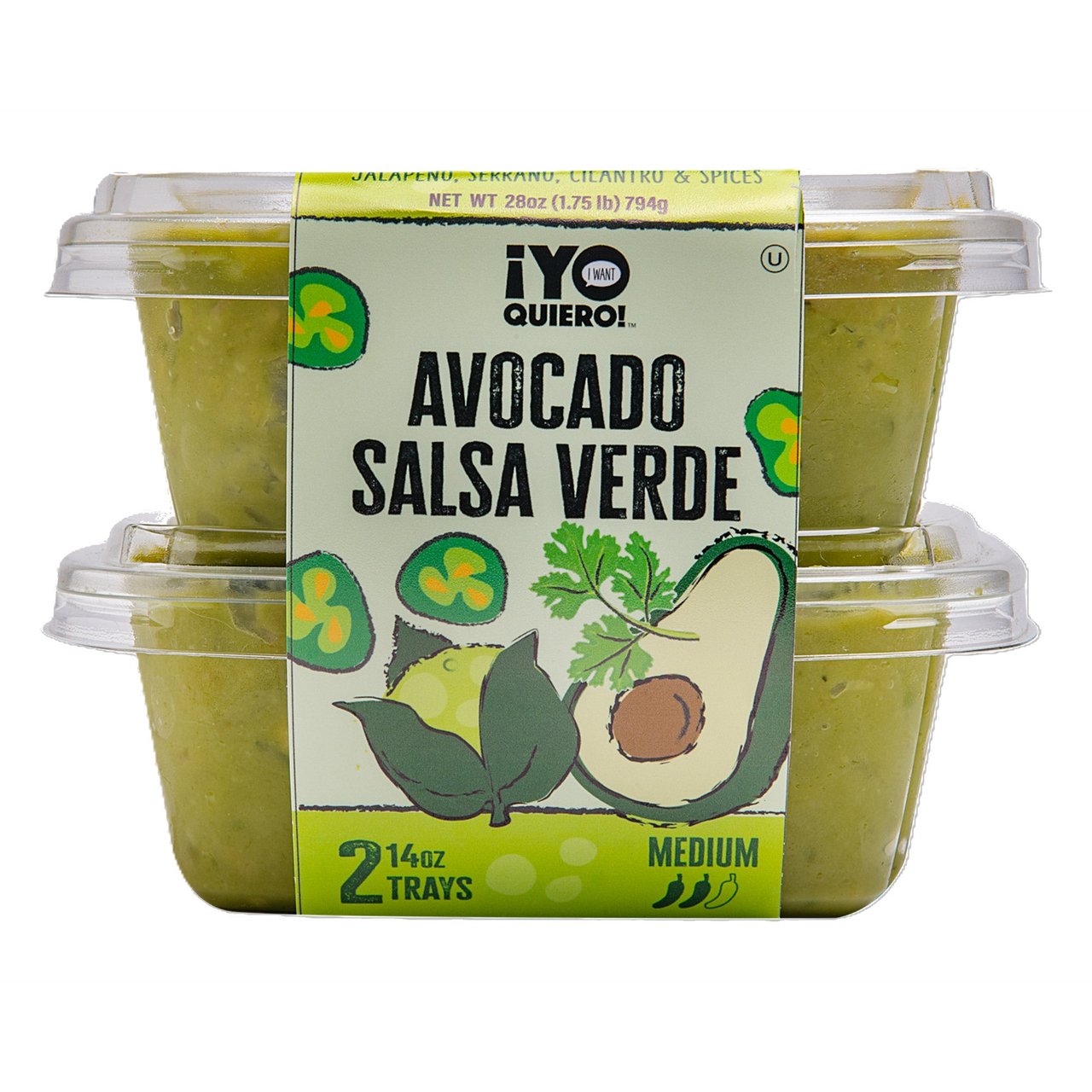 ¡Yo Quiero! Avocado Salsa Verde 2/14 oz - Image 1