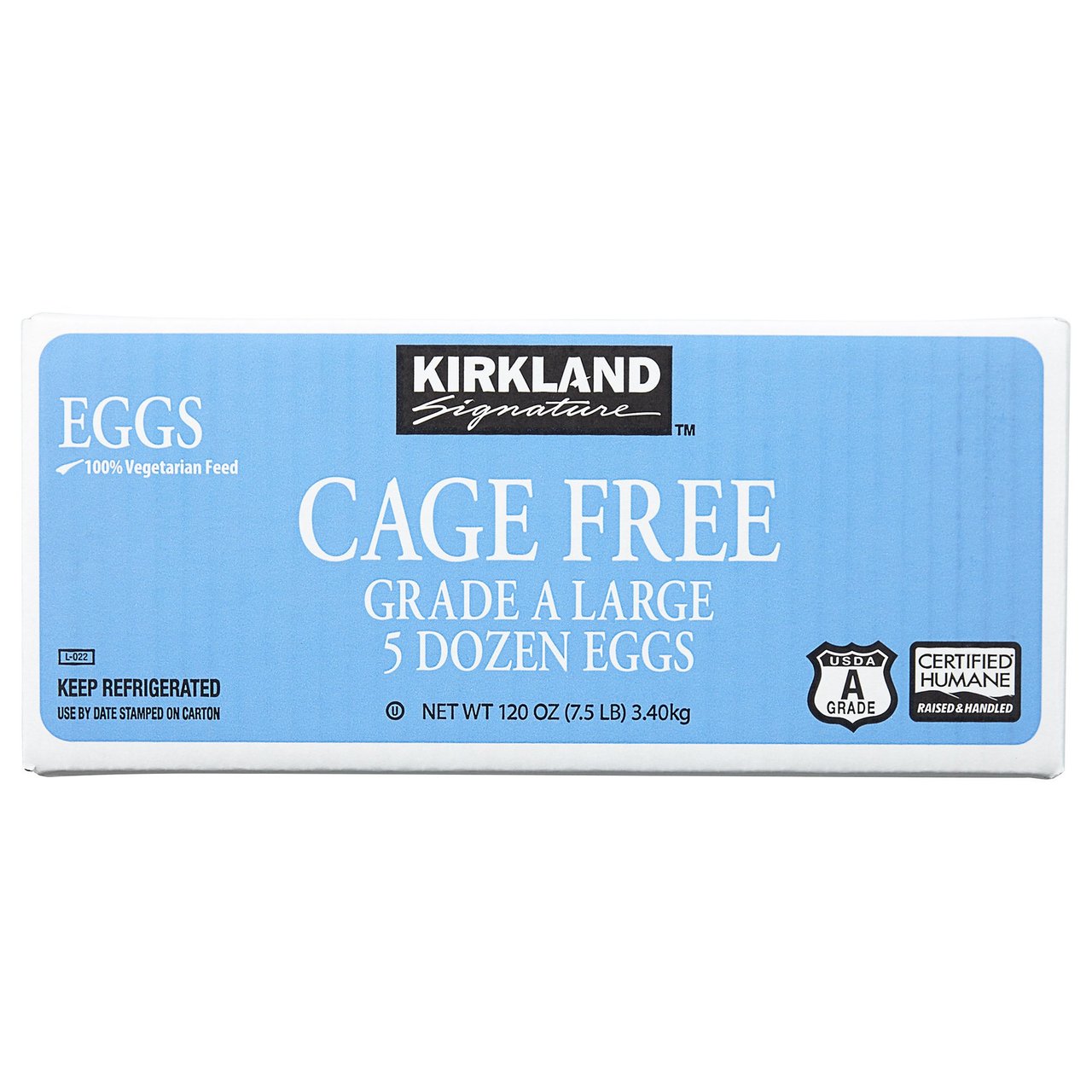 Kirkland Signature Cage Free Eggs, USDA Grade A, 5 Dozen - Image 1