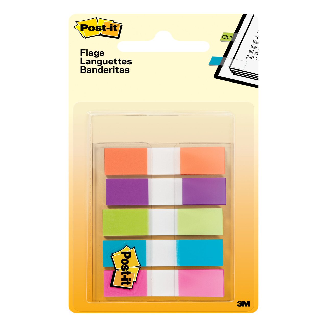 Post-it 0.5" Page Flags, Assorted Bright Colors, 400 Count - Image 1