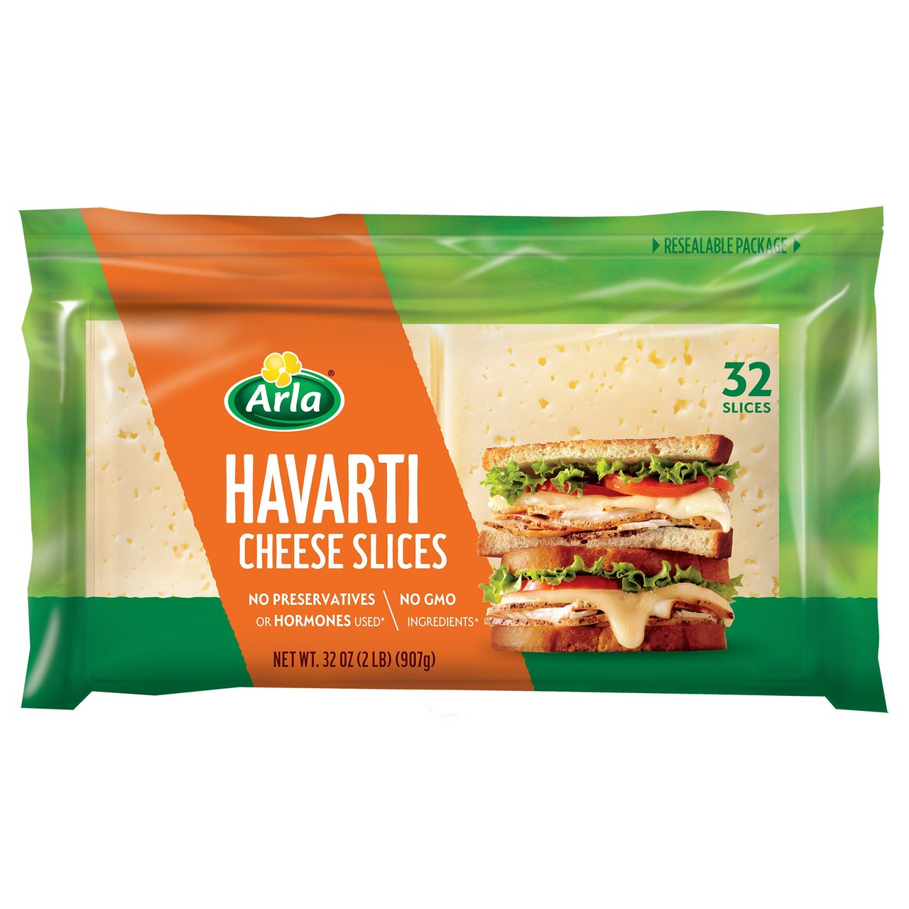 Arla Sliced Havarti 32 CT / 2 lb - Image 1