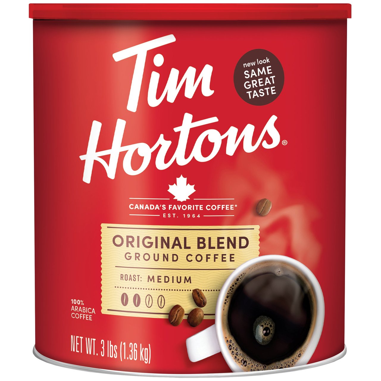 Tim Hortons Coffee Original Blend Ground 48 oz (3 lbs) - Image 1