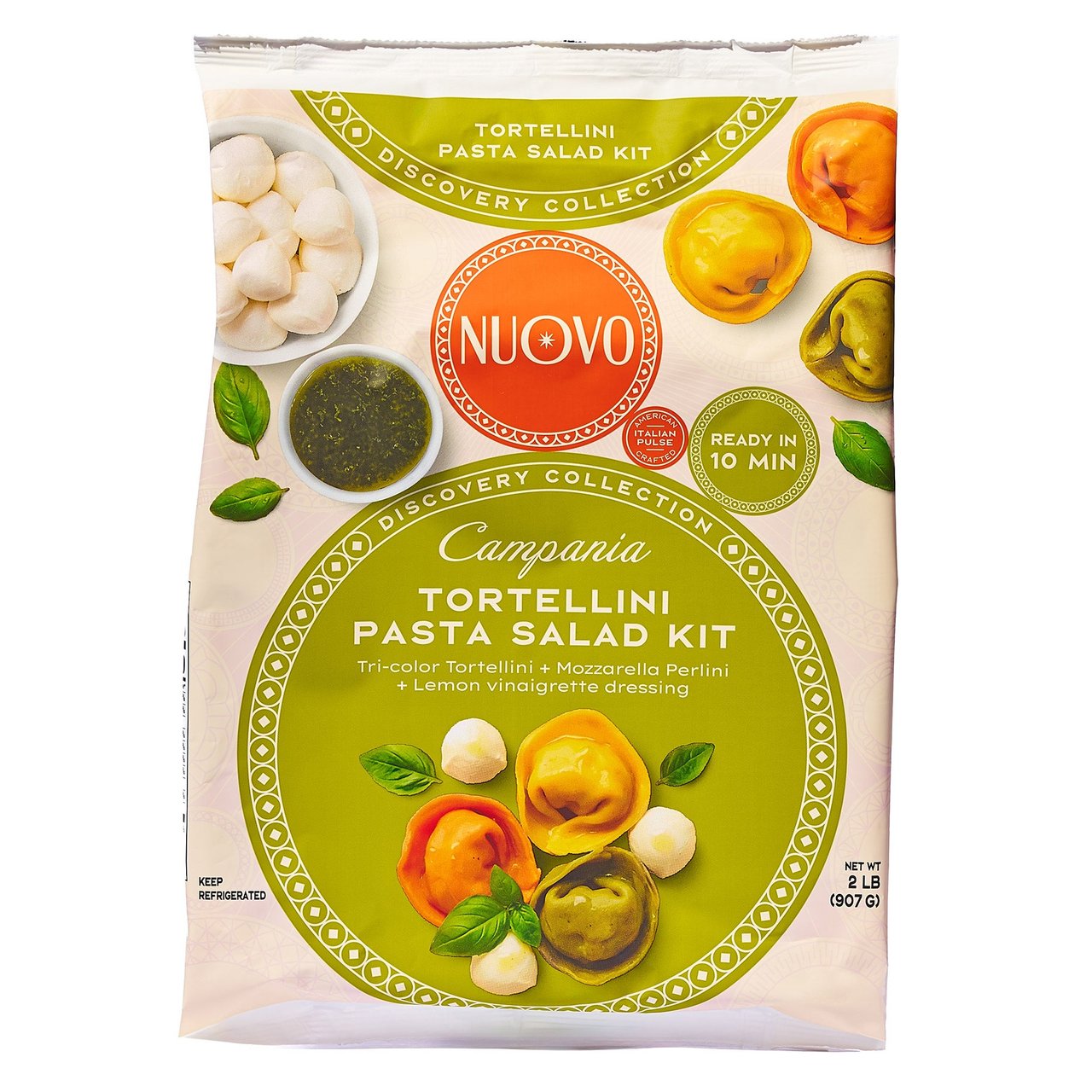 Nuovo Tri-Color Tortellini Pasta Salad Meal Kit 32 oz - Image 1
